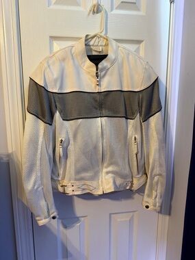 Women’s Power Trip Padded Mesh Motorcycle Jacket White Size L